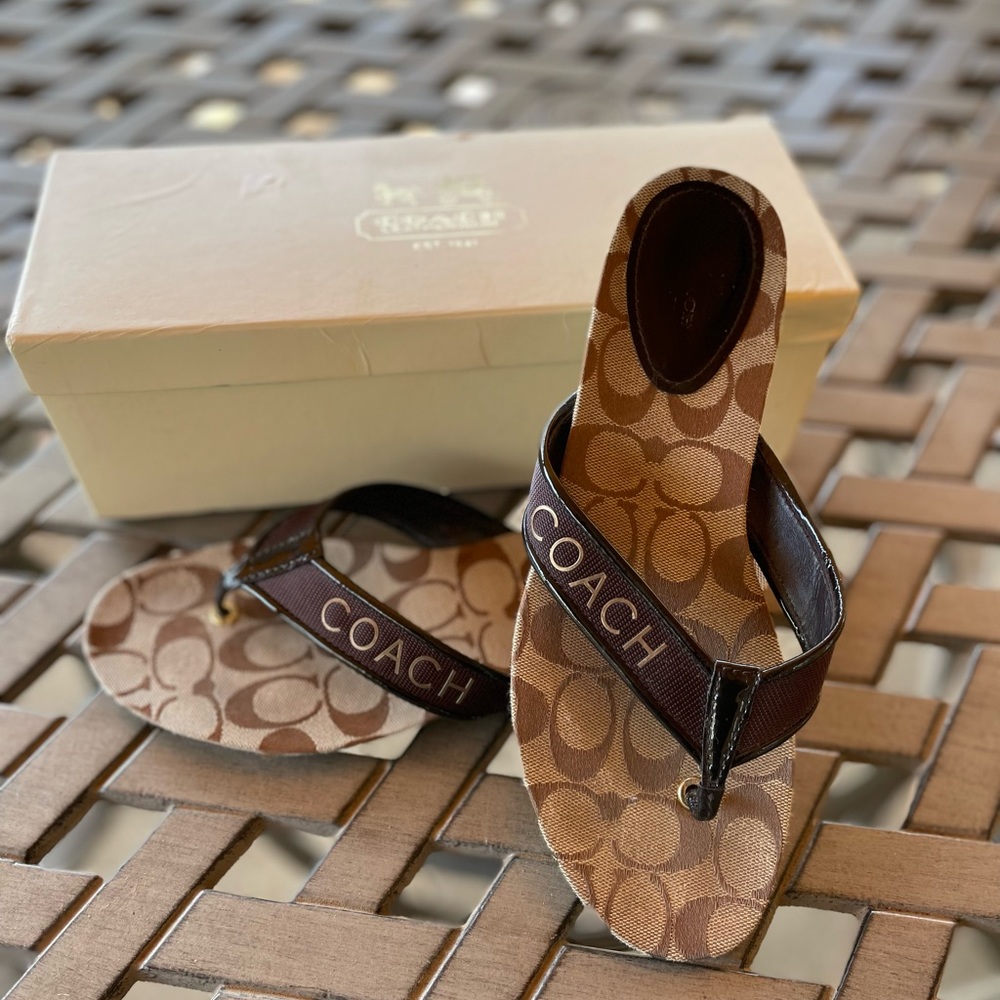 Gently used beautiful Coach Skyler sandals